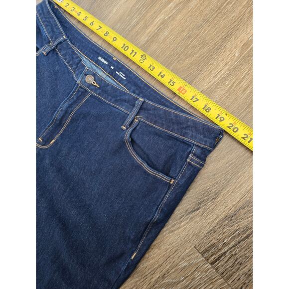 Old Navy High-Rise Wow Straight Jeans Dark Wash Plus Size 20 Plus Stretch Denim - Picture 6 of 8